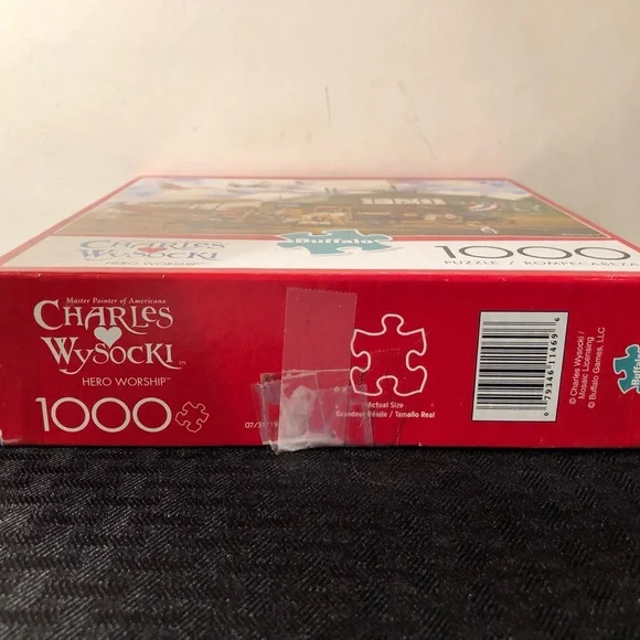 Charles Wysocki 1000-Piece Buffalo Jigsaw Puzzle - Vintage Airfield Illustration - Picture 4 of 5